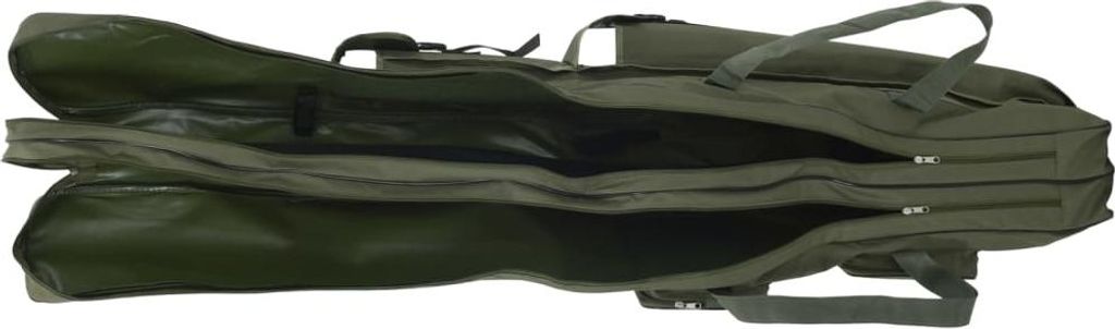 vidaXL Angelrutentasche Dunkelgrün 160 cm Oxford-Gewebe