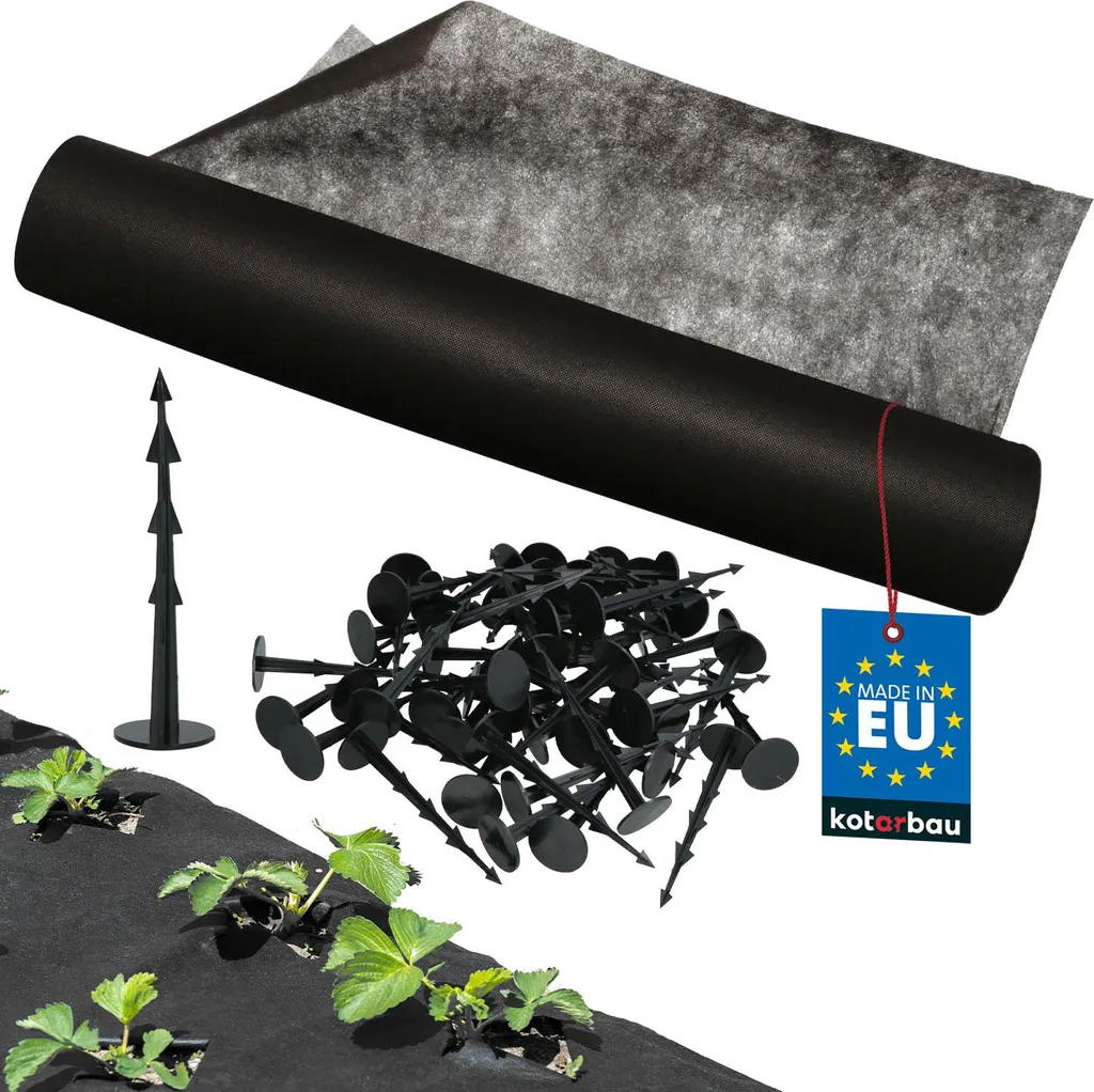 Toile de paillage perméable 0,8x100m pour jardin et aménagement extérieur
