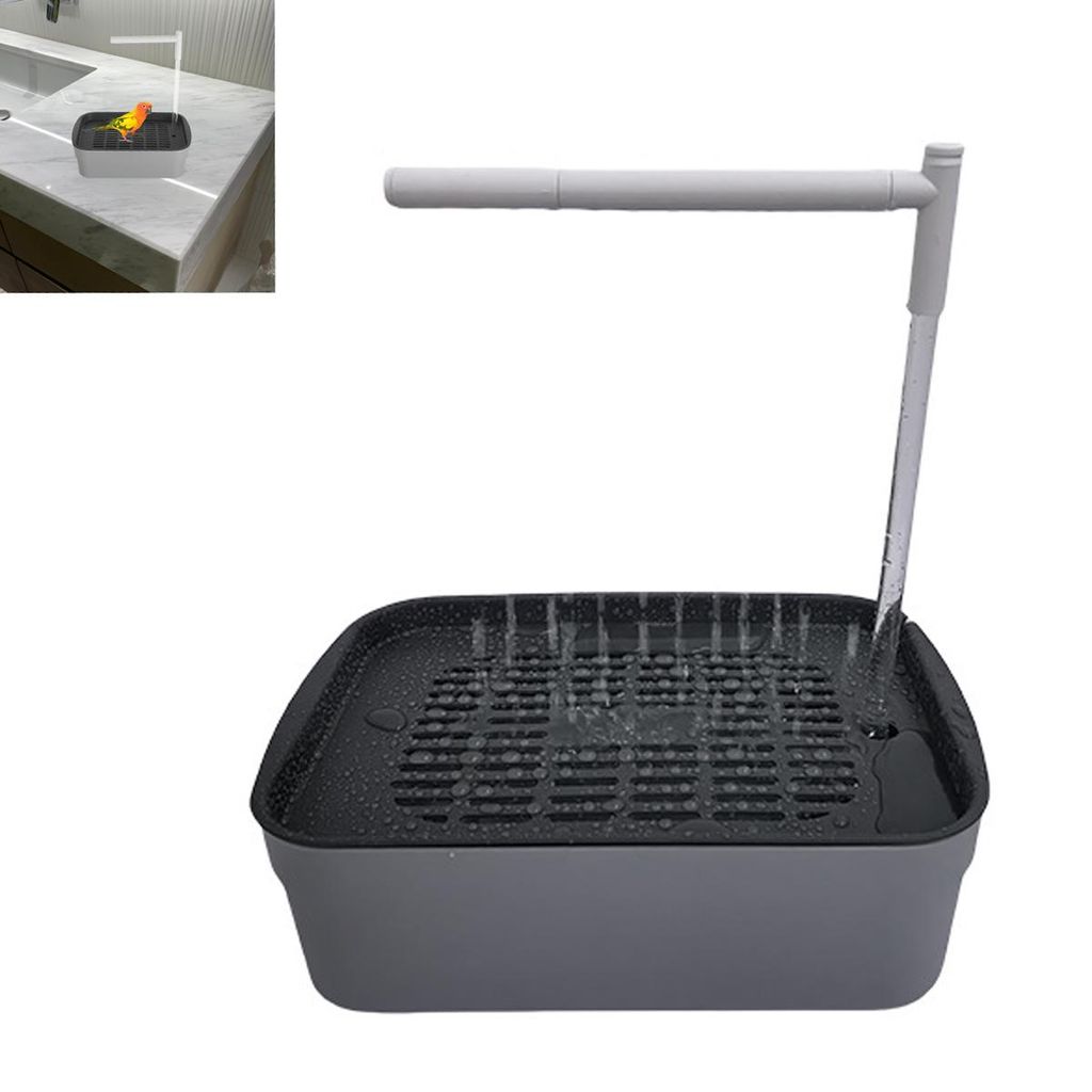 Papageien-Badebox, transparentes Vogel-Badebecken für Produktbild 