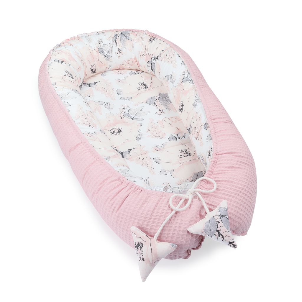 Babynestchen Neugeborene Baby Nestchen Bett Set 5-Teilig Kokon Baumwolle Muster 