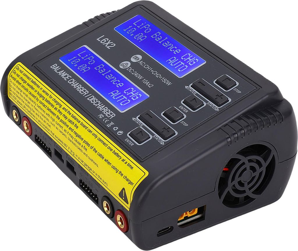 Lipo Akku Ladegerät Dual Lipo Ladegerät RC Flugzeug Akku Ladegerät Balance Ladegerät Entladung für LiPo Li Ion LiFe NiCd NiMH EU Stecker 100?240V