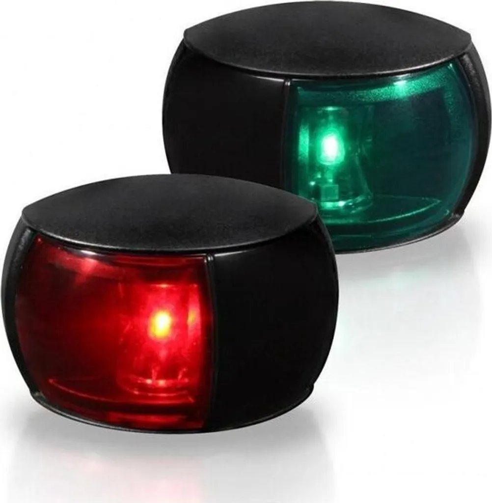 Feux de navigation LED Bâbord et Tribord Hella 2NM 9-33V Noir Compact