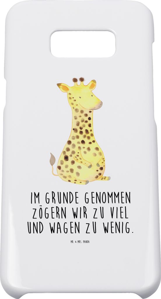 Mr. & Mrs. Panda Samsung Galaxy S8 plus Handyhülle Giraffe Zufrieden - Weiß - Geschenk, Handy Case, Glück, Afrika, Abenteuer, Cover, Hülle