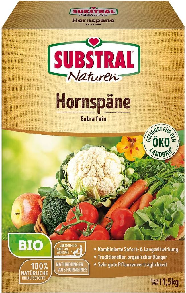 SUBSTRAL® Naturen®  Hornspäne Extra fein 1,5 kg für bis zu Produktbild 