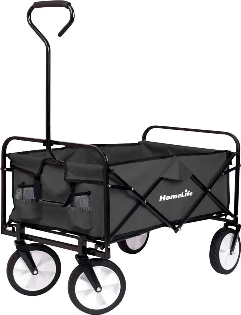 Chariot de transport pliant pour jardinage, courses et garage