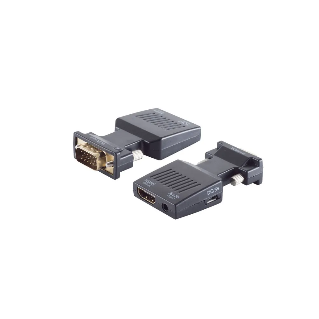 Convertisseur vidéo VGA vers HDMI avec sortie audio stéréo 3.5mm