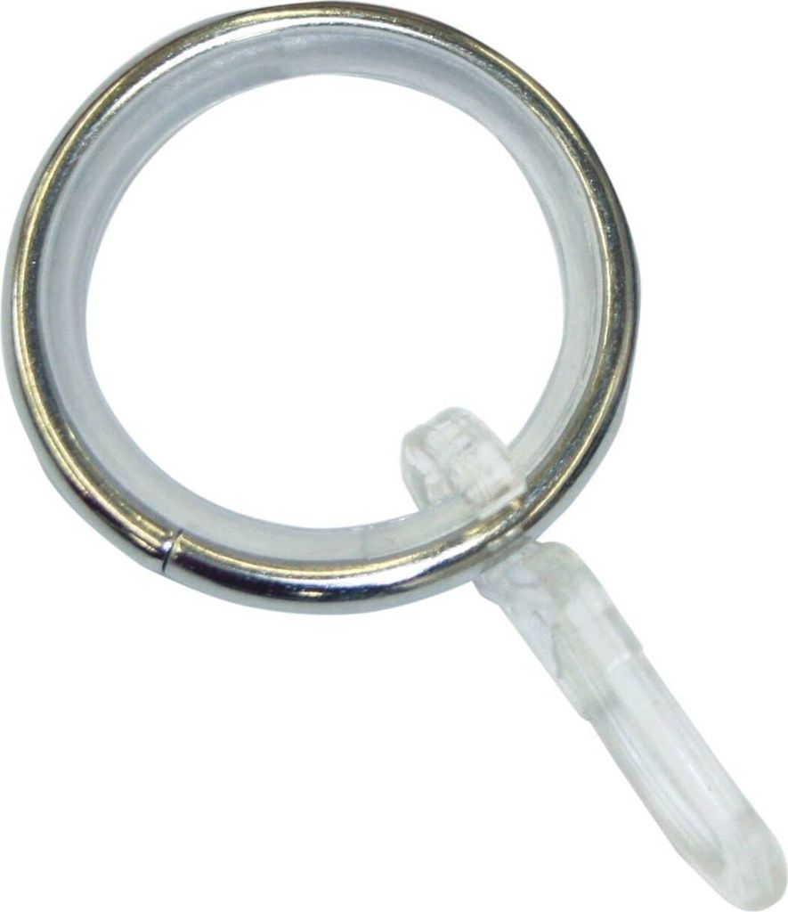 Gardinia Kreta Gardinenringe mit Gleiteinlage edelstahl-optik 27 / 35 mm cm
