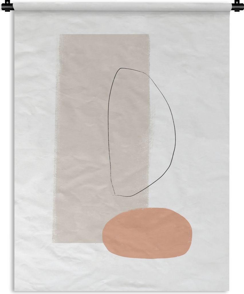 MuchoWow Wandteppich Wandbehang Minimalismus - Pastell - Abstrakt 150x200 cm Tapisserie Dekoration Wandtuch - Wandaufhängung - Moderner