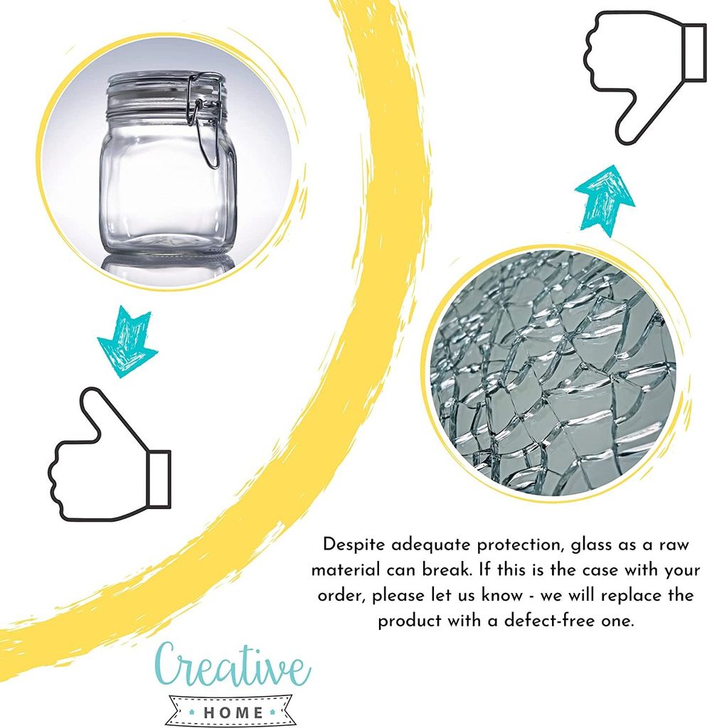 Creative Home 10 x Einmachgläser mit Bügelverschluss 500ml Produktbild 9