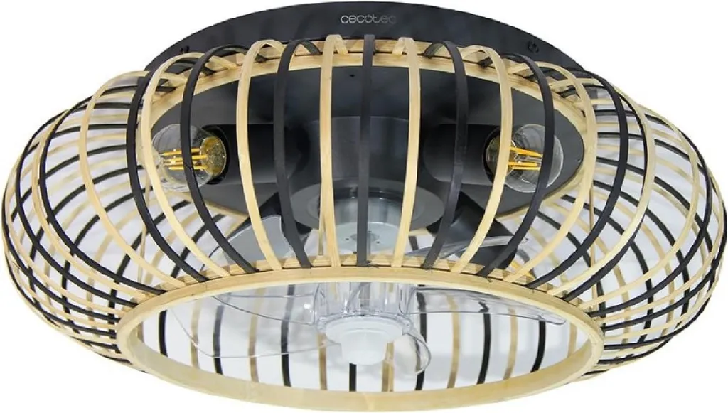 Ventilateur de plafond silencieux 20W LampAero 600 design bois clair