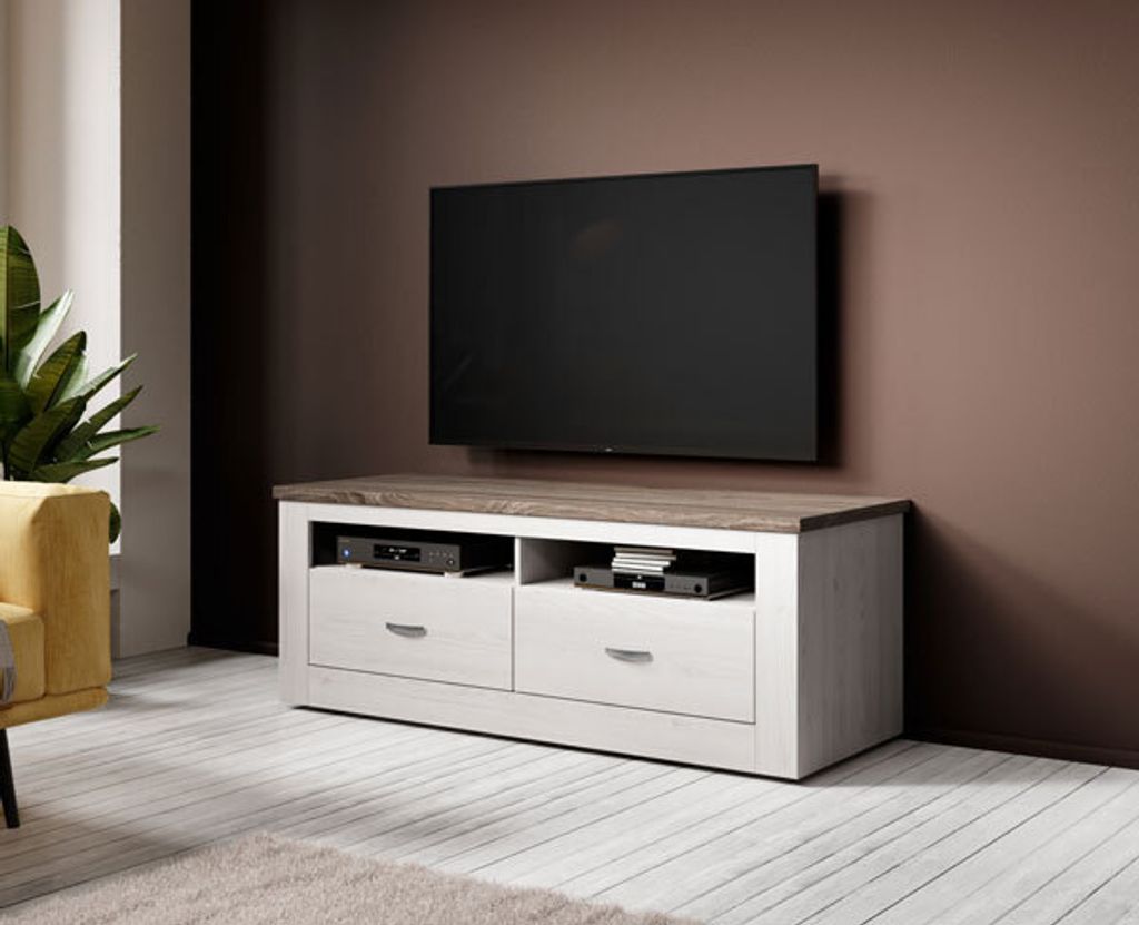 Lowboard TV-Unterschrank 154cm sibiu lärche / sonoma eiche trüffel mit Schubladen 76548614