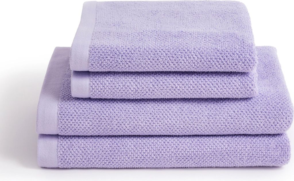 Herzbach Home Damen Handtuch-Set Spa HER-HT-Spa-S-2HT2DT Lavendel 70x140 cm