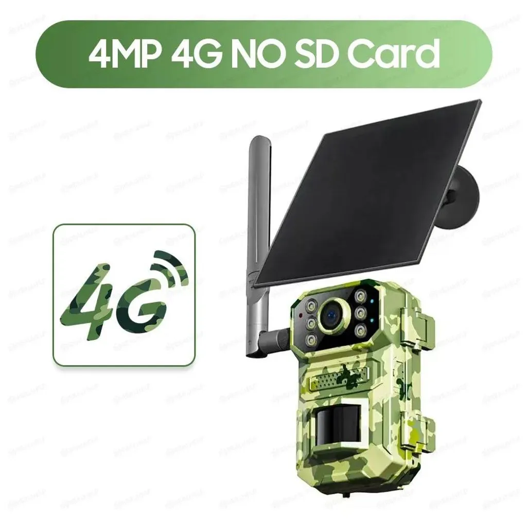 Caméra 4G solaire 4 MP étanche avec vision nocturne pour extérieur UE