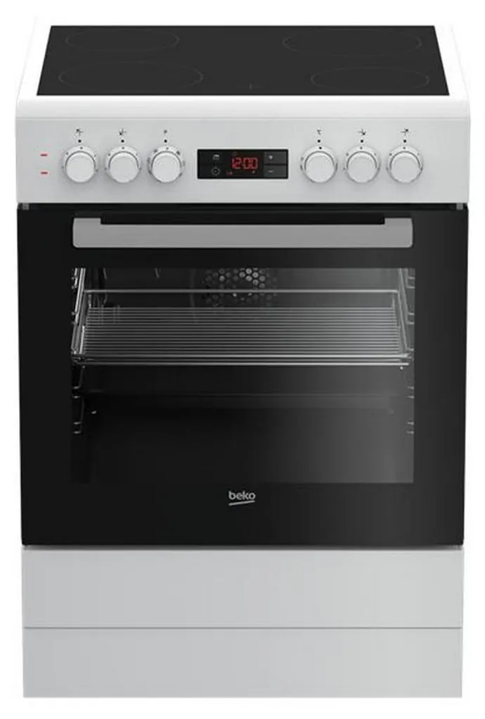Beko FBE67300WCS Cuisinière Vitrocéramique avec Four Multifonction Blanc