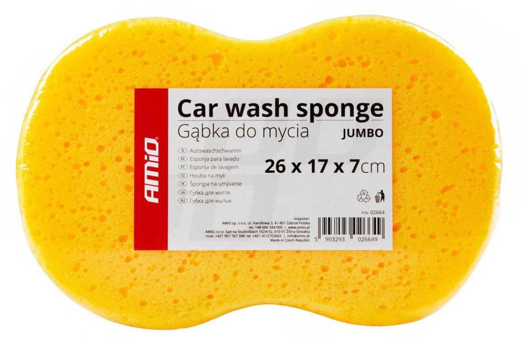 Schwamm zum Autowaschen 26 x 17 x 7 cm