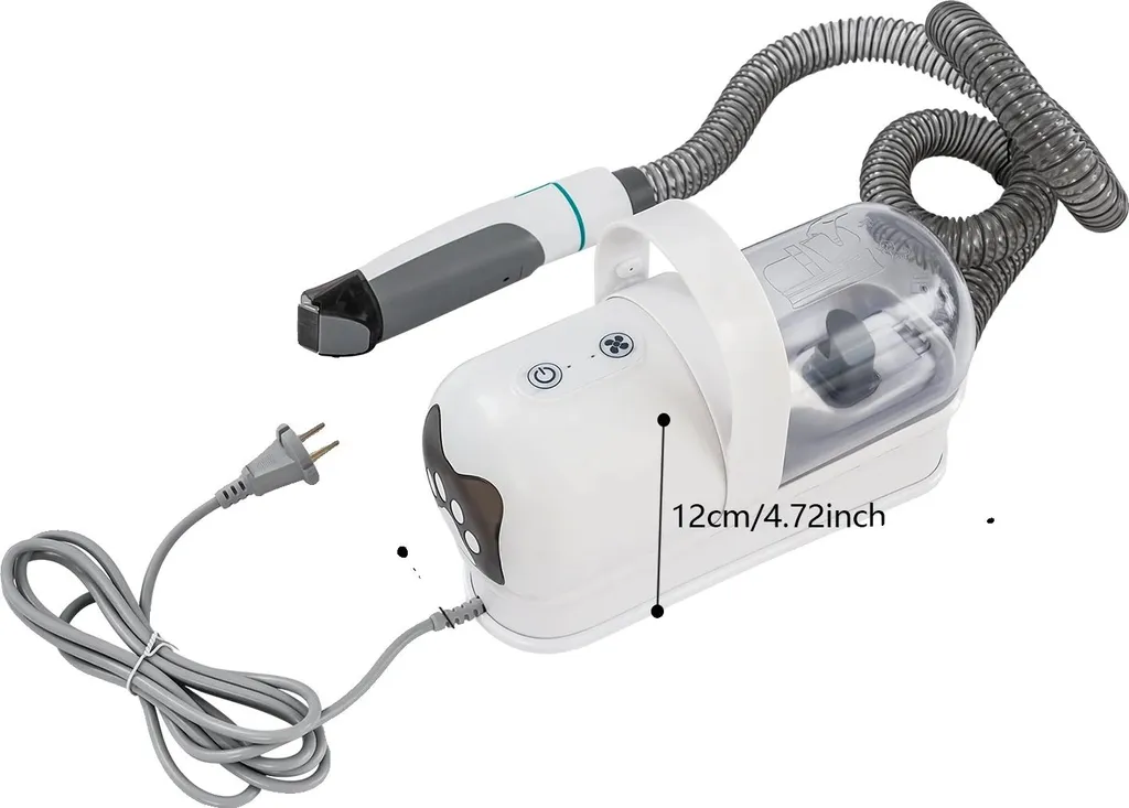 Tondeuse chiens aspiration puissante 7 en 1 silencieuse coloris gris