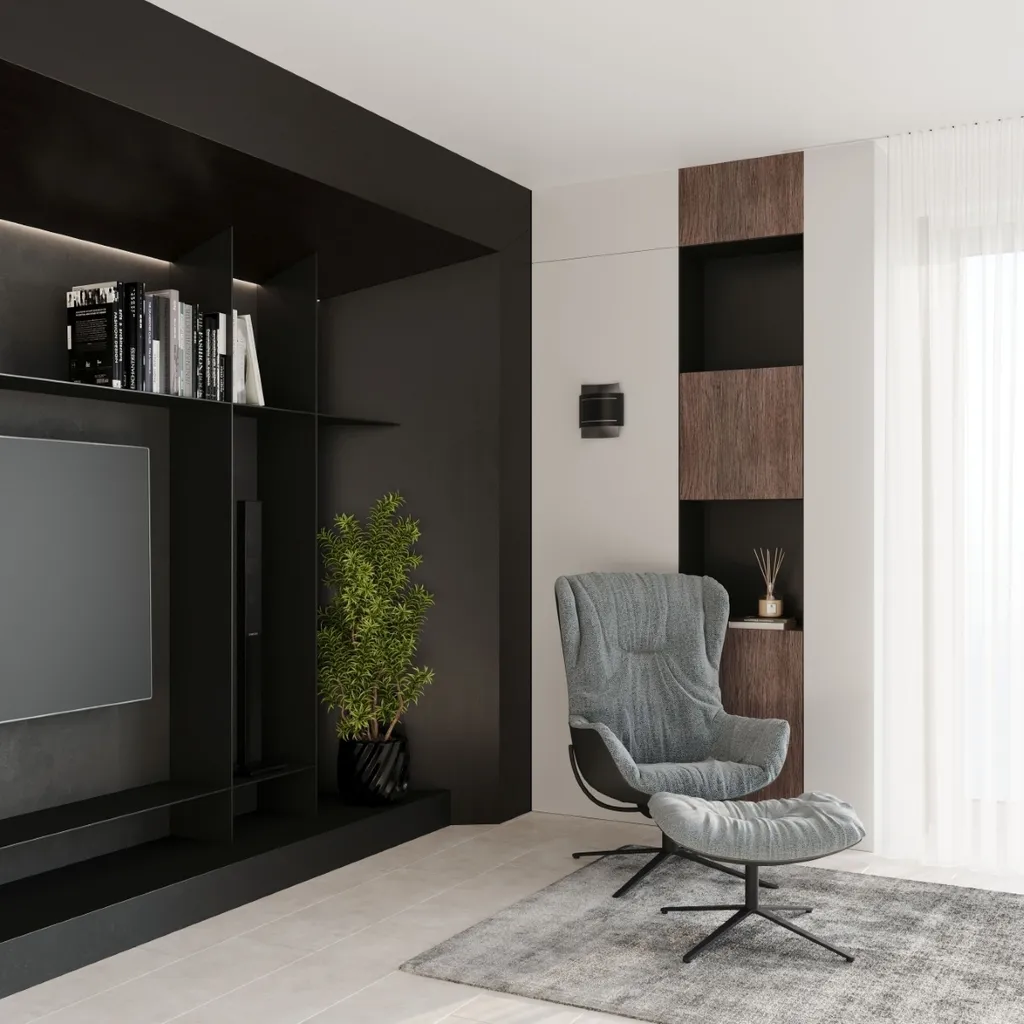Applique murale de couloir noire G9 Minero : ambiance cosy pour salon