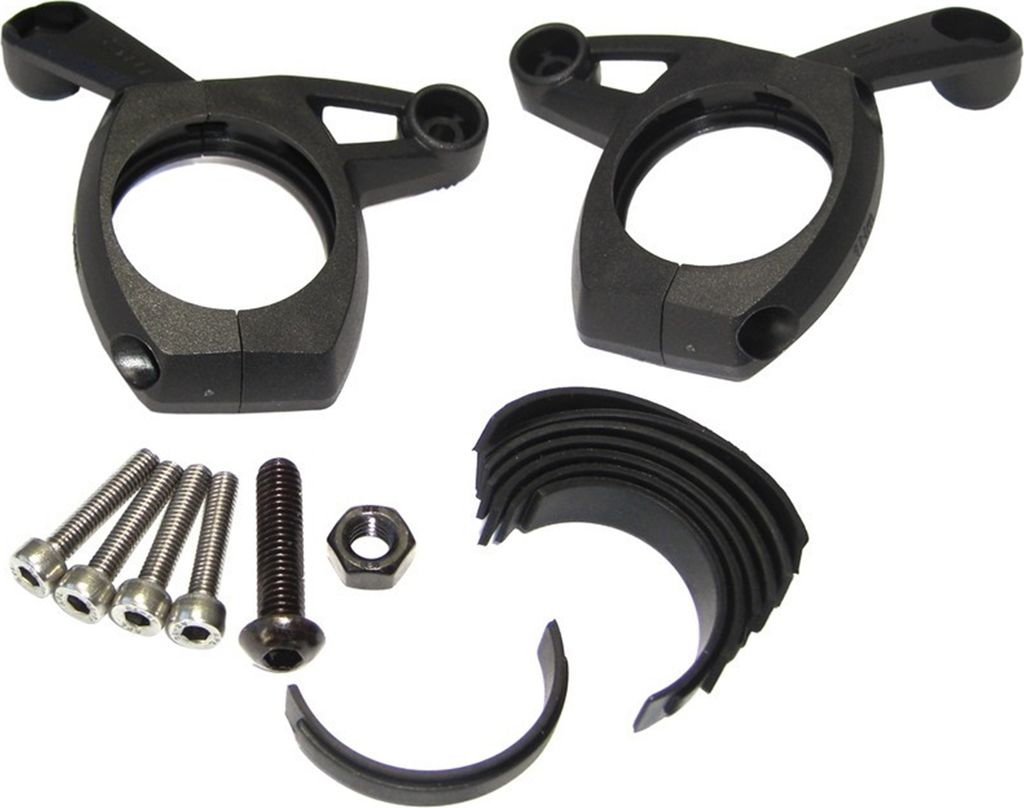 Busch & Müller 470SHPB Dynamo-Scheinwerfer Lenkerhalter passend auch für Shimano Display, schwarz (1 Stück)