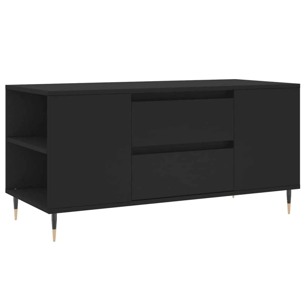 Tavolino Salotto Nero 102 cm: Design Elegante in Legno Multistrato