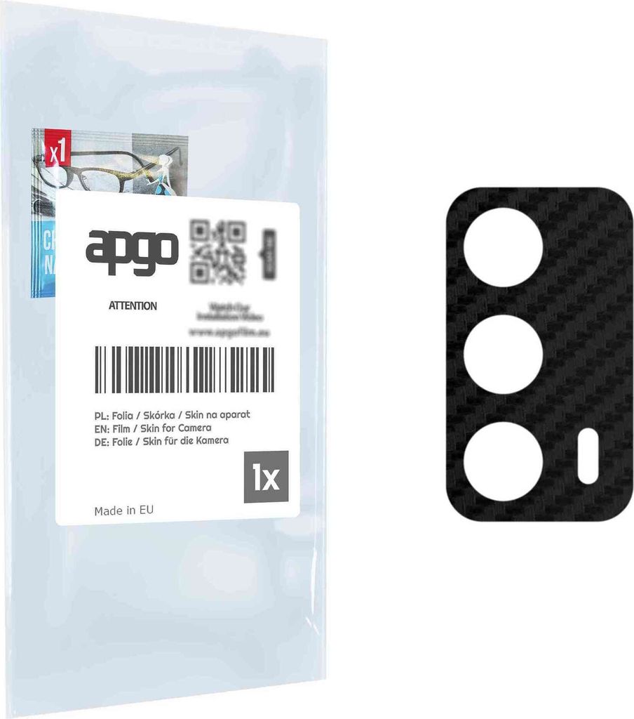 apgo Objektivschutz-Folie, Kameraschutz kompatibel mit Realme X7 Pro Ultra, Carbon-Imitation, Rückseite Schutzfolie für Kamera-Insel, Hinten Foli...