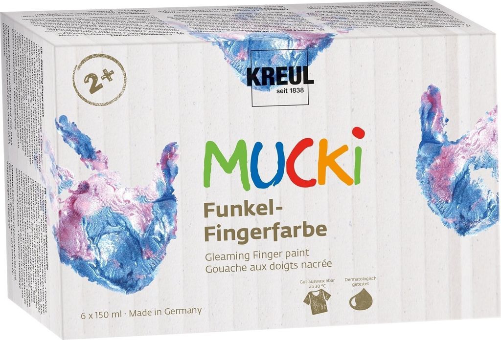 C. KREUL MUCKI Funkel-Fingerfarbe 6er Set 150 ml