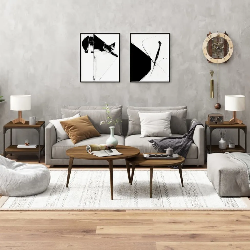 Set 2 Tavolini Rovere Marrone 40x40x40 cm vidaXL | Arredo Soggiorno Moderno