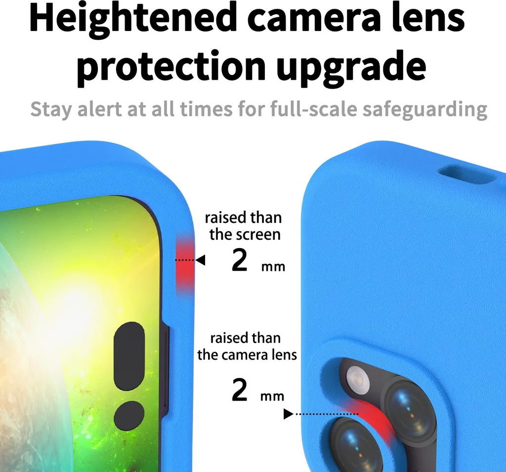 Cover protettiva in EVA morbida per iPhone 14, custodia antiurto, cover anti-shock leggera Blu - 3