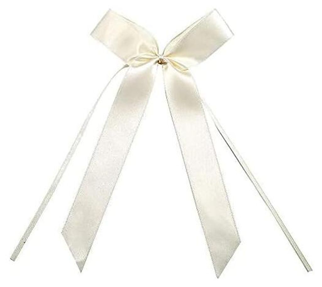 50 Stück Cremeweiß Schleifen Hochzeit Deko Vintage Produktbild 