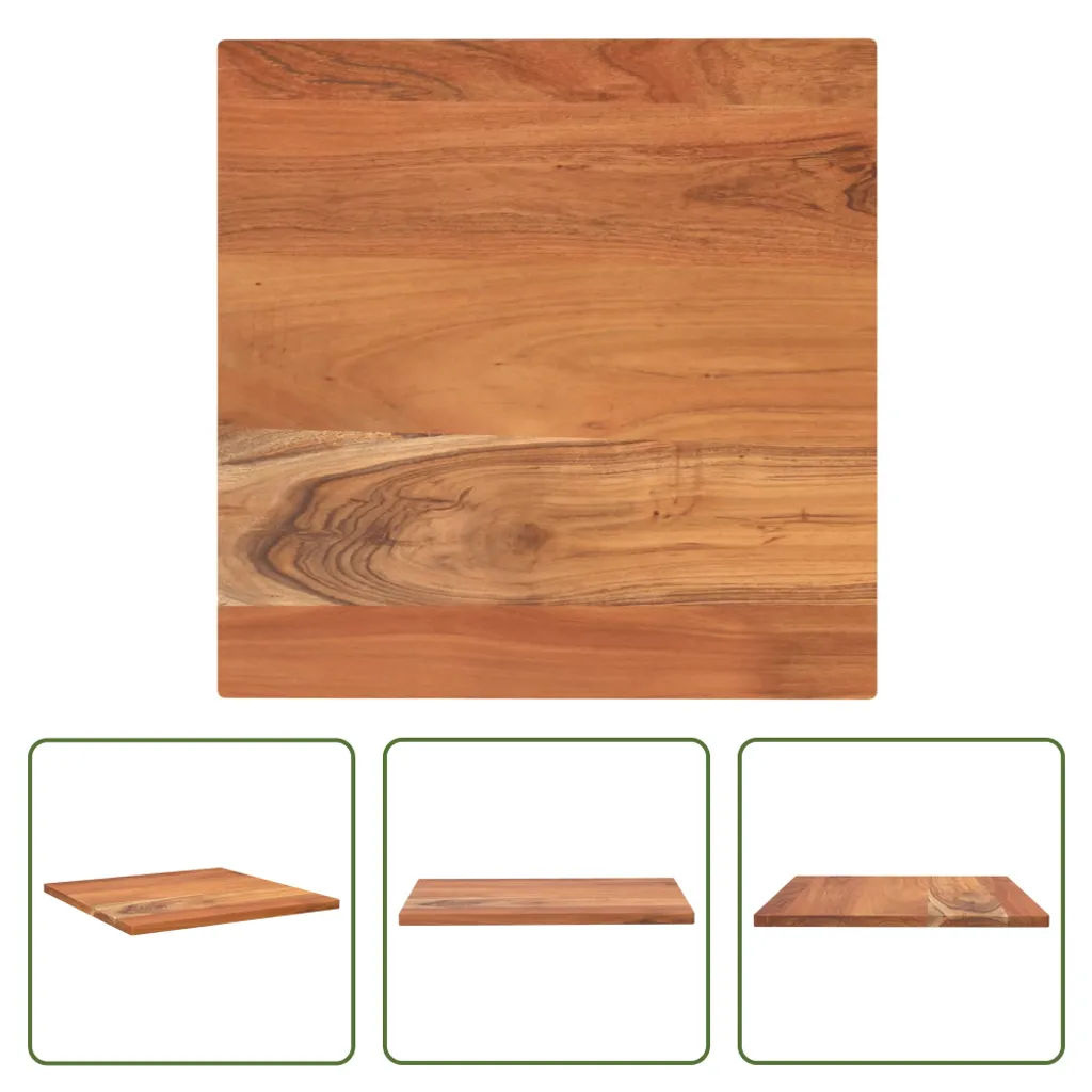 Top Tavolo Quadrato 60x60 in Acacia Massiccia - Design Living Store