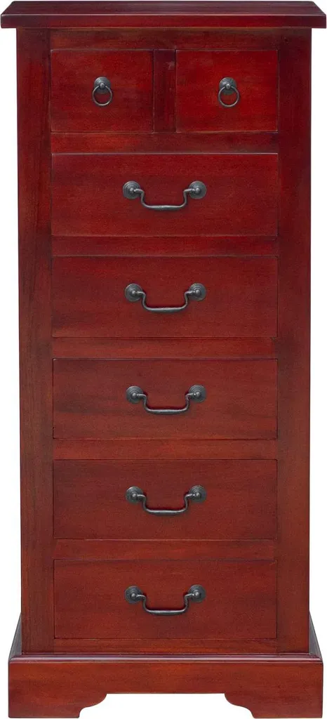 Commode de chambre 45 cm mahogany massif marron - Rangement gain de place