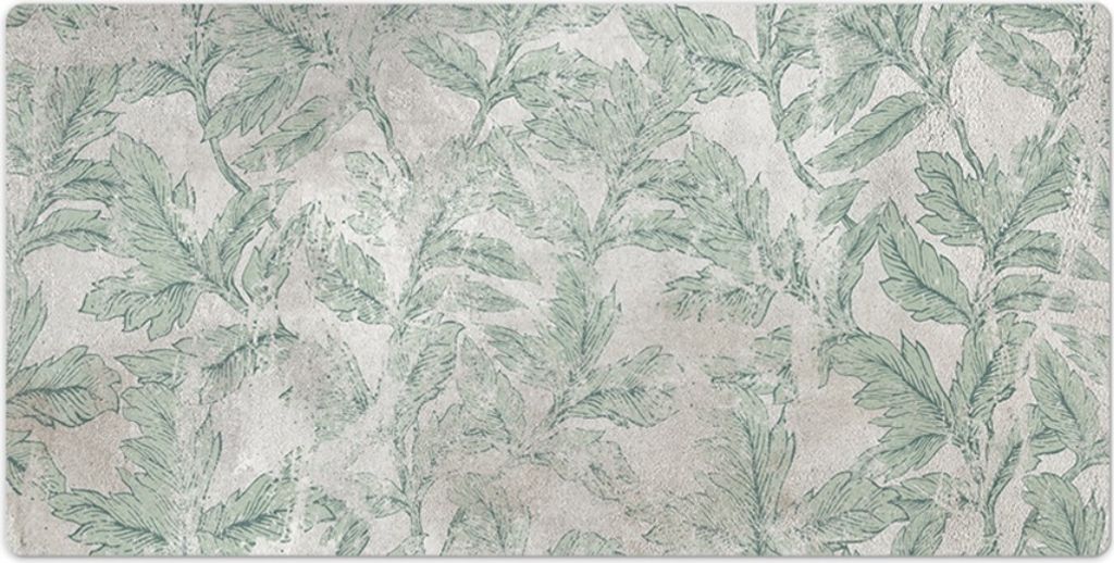 Laptop Schreibtischmatte - Mauspad - 90x45 cm - Tischunterlage - Verblasste Blätter