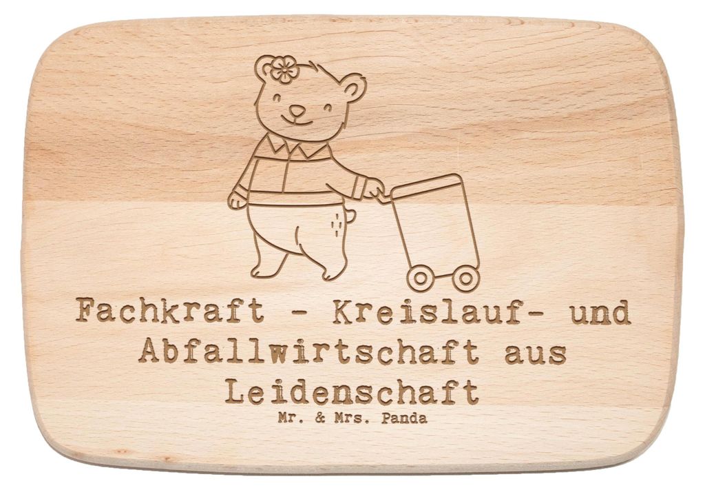 Mr. & Mrs. Panda Schneidebrett Fachkraft - Kreislauf- und Abfallwirtschaft Leidenschaft - Transparent - Geschenk, Müllmann, Firma, Lustig, Frühst...
