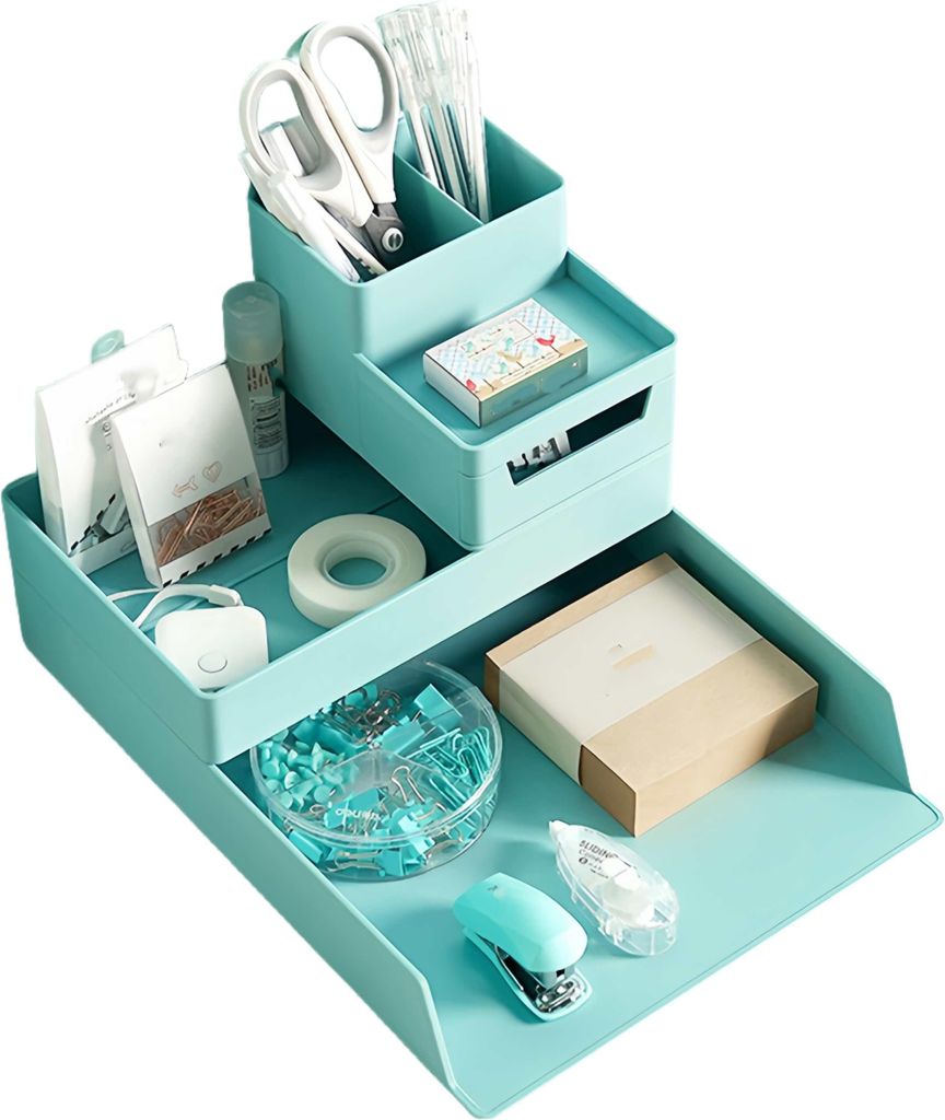 3-er ABS Aufbewahrungsbox, Tisch Organizer, DIY Kombi Box, Große Kapazität, Frei kombinierbar, Büro Aufbewahrung, Haushalt