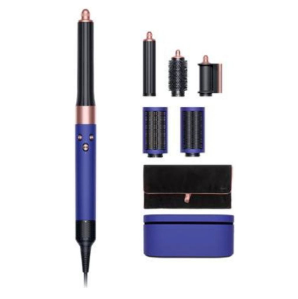 DYSON Multihaarstyler Complete Long Violettblau/Rose, 6 Aufsätze, Lockenstab & Warmluft Lockenwickler für Alle Haare
