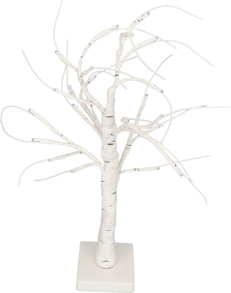 Bouleau illuminé 60cm avec branches réglables et LED blanc chaud décor - 2