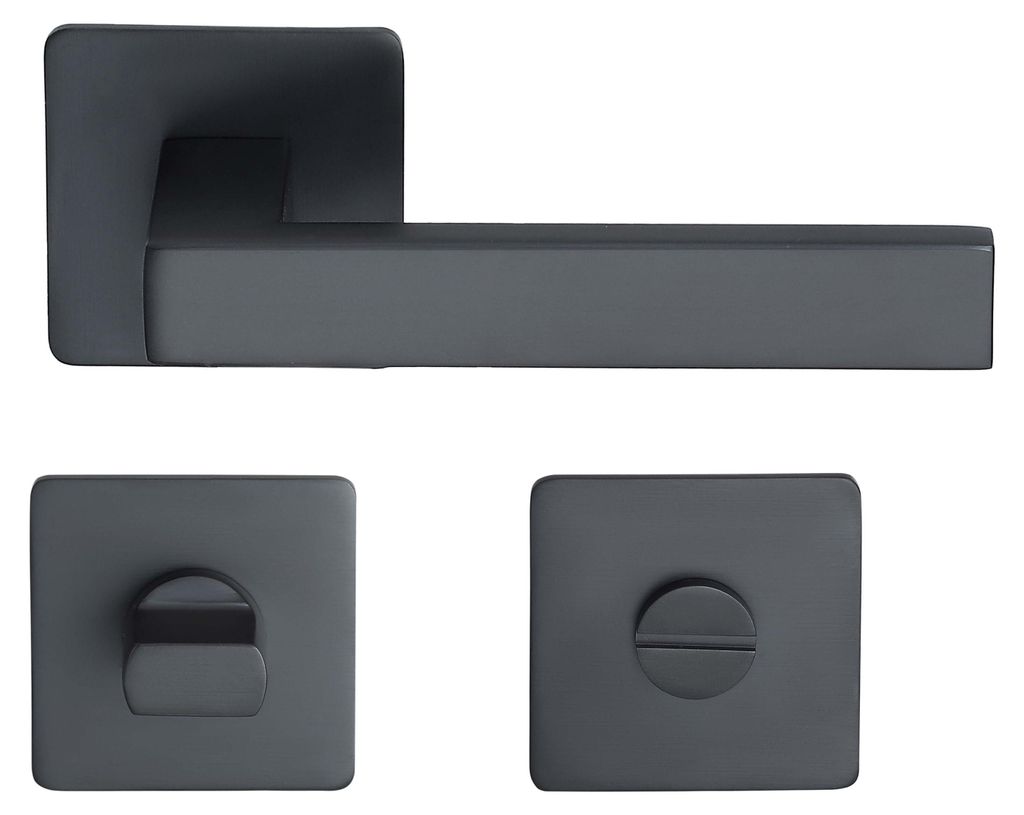 Trento Fenstergriff MeinTürgriff Flachrosette schwarz Produktbild 
