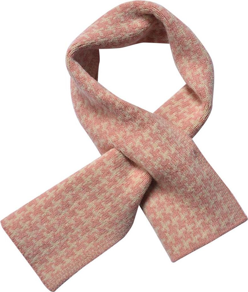 Clayre & Eef Winterschal Damen 15x85 cm Rosa Beige Polyester