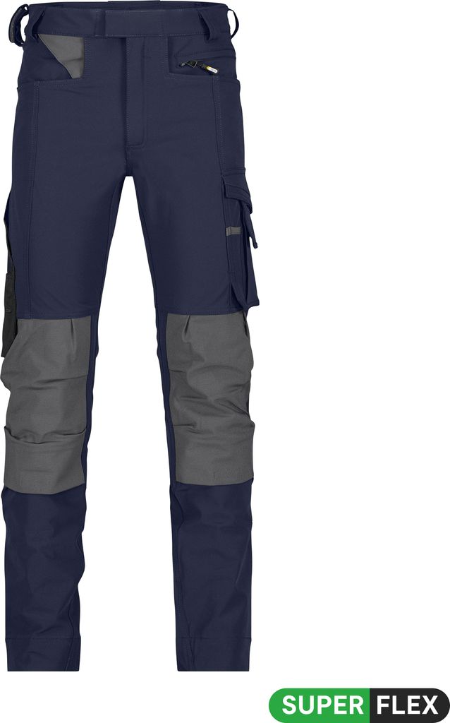 DASSY Impax Stretch-Arbeitshose Kniepolstertaschen nachtblau/anthrazitgrau 52 PLUS
