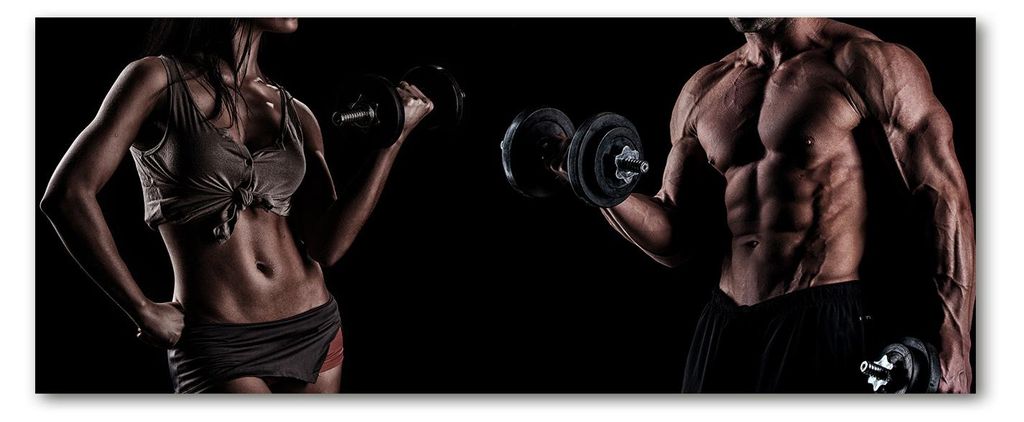 Tulup Küchenrückwand Spritzschutz aus Glas -125x50 -Spritzschutz auf gehärtetes Glas Deko Sport Bodybuilding