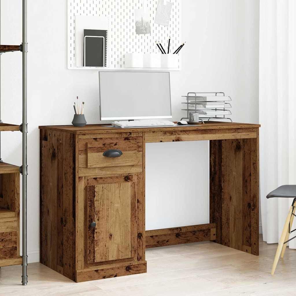 Maison Exclusive - Schreibtisch mit Tür Altholz 50 x 115 x 75 cm Holzwerkstoff