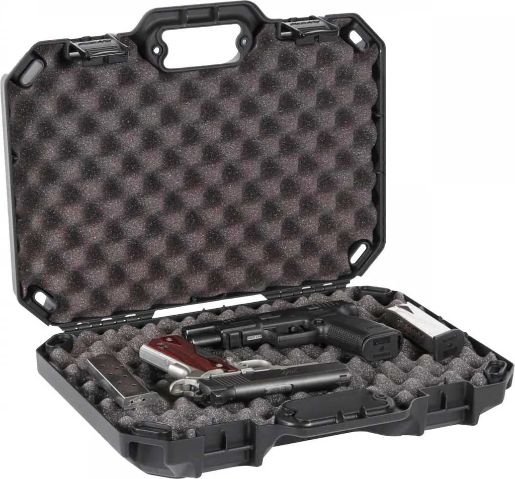 Housse de Transport Plano Noir pour Pistolet Tactique et Stand de Tir