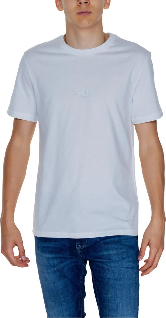 **Guess Herren T-Shirt 474971: Klassisches Weiß für Herbst/Winter – Premium Baumwolle, Rundhals, Kurze Ärmel** : Größe - XS Größe: XS