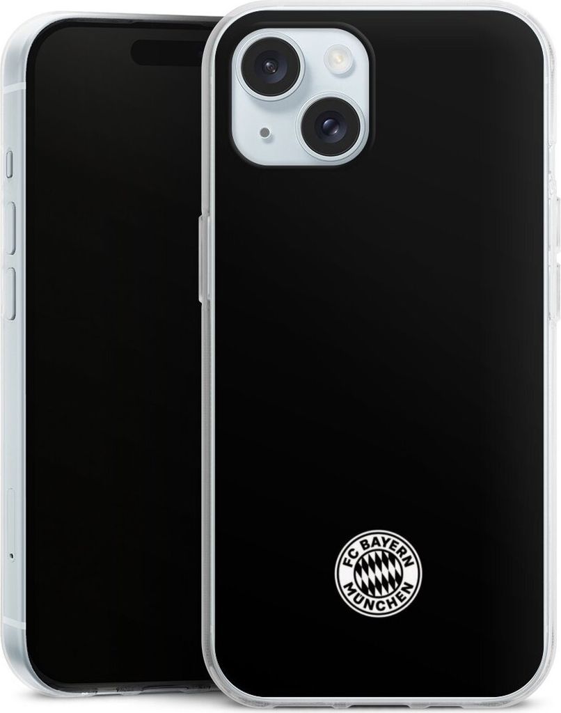 DeinDesign Handyhülle für Apple iPhone 15 Silikon Hülle Case Smartphone Schutzhülle FC Bayern München FCB Offizielles Lizenzprodukt