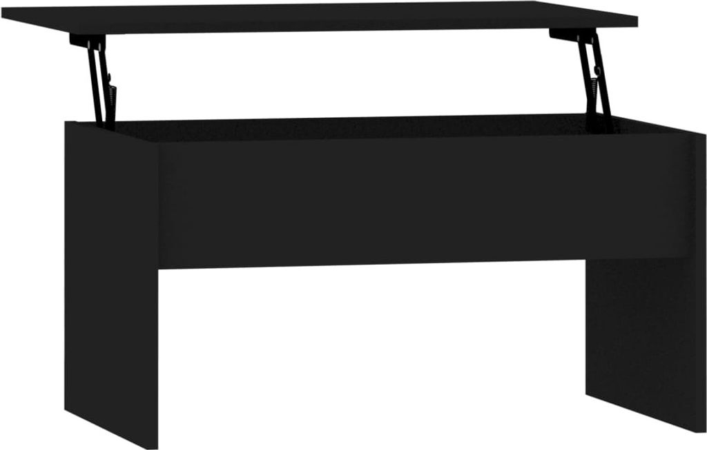 vidaXL Tavolino da salotto Nero 80x50,5x41,5 cm in Immagine del prodotto 