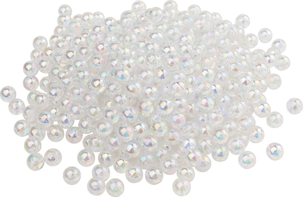 VBS XXL Perlen "Klar-Irisierend", 250 g Ø 10 mm