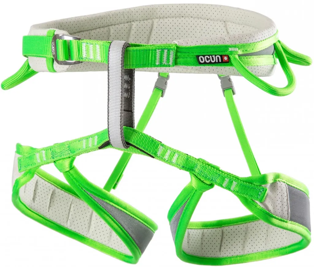 Harnais d'escalade Ocun Neon S Vert confortable pour éviter les appuis