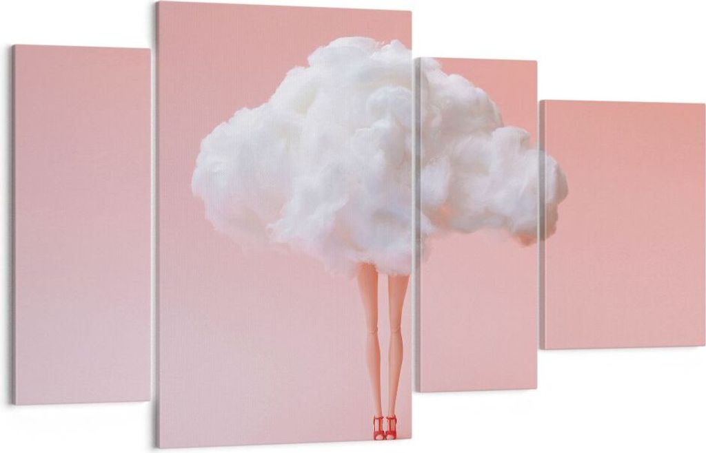 Bild auf Leinwand - Leinwandbild - 4 Teile - Wolke Beine Produktbild 