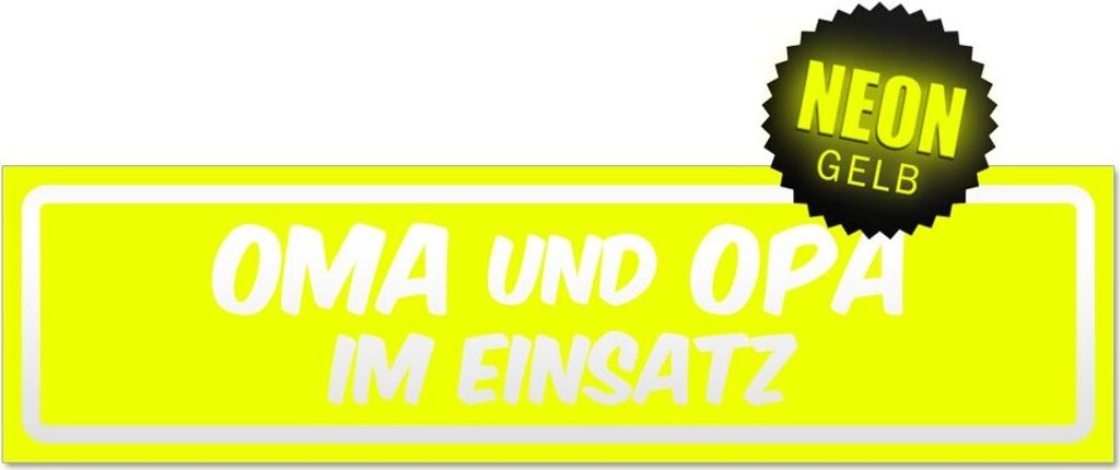 Oma und Opa im Einsatz invertiert Magnetschild Schild magnetisch