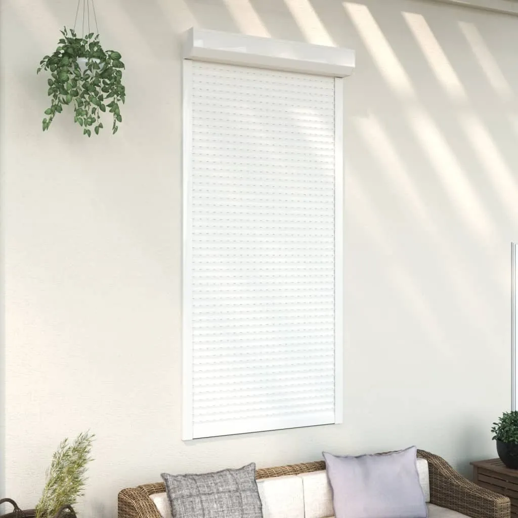 Store extérieur volet roulant en alu blanc 100x210 cm pour fenêtre