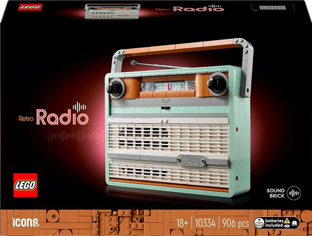 LEGO Icons Retro-Kofferradio 10334 Image du produit 
